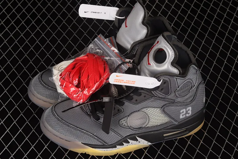 All Categories Air Jordan Jordan Series Basketball Shoes Air Jordan 5 Foreign Trade Version OF x Air Jordan 5 Retro SP AJ5 Joe 5 Black Sail 3M Reflective Basketball Shoes CT8480-001